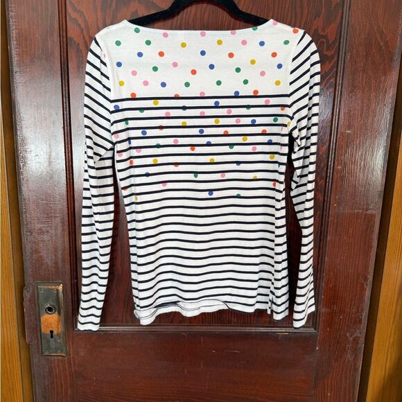Boden Multicolor Polka Dot Striped Top - Picture 4 of 4
